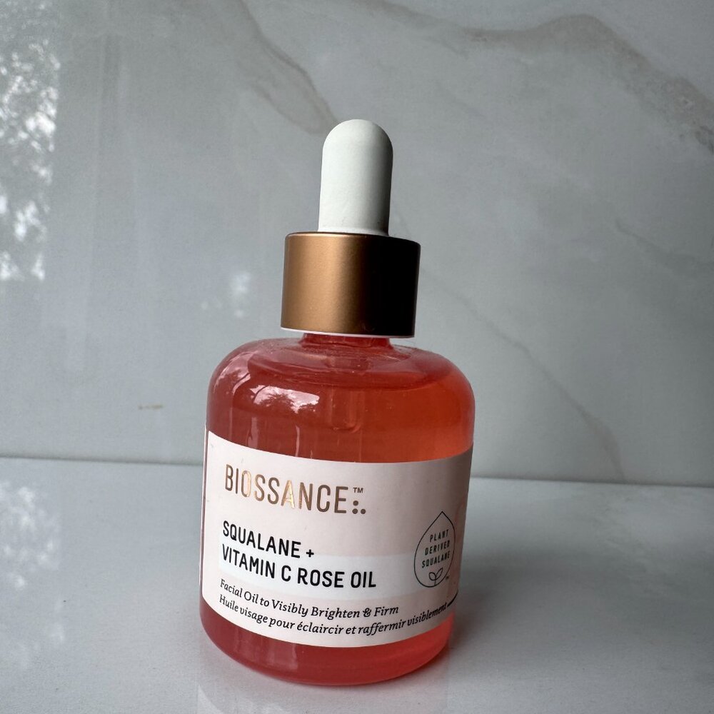 NWT 1oz Biossance Squalane + Vitamin C Rose Oil 